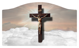 DASHELL-107-BZ Crucifix Clouds Bronze